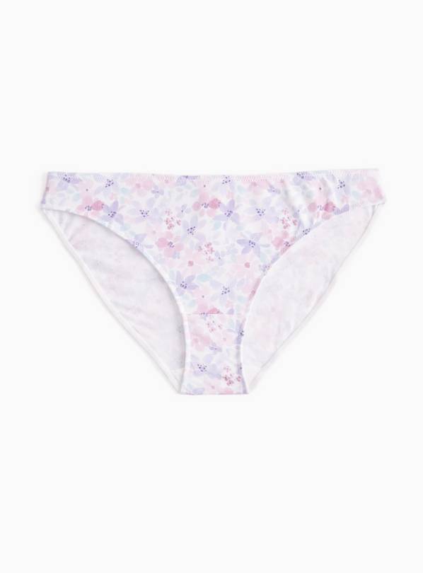 Pink Floral Print Bikini Knickers 22